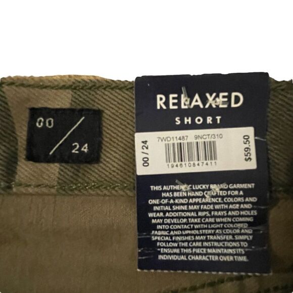 Lucky Brand ~ Camo Denim Shorts ~ Relaxed Fit ~ size 24 ~ NWT - Picture 5 of 13